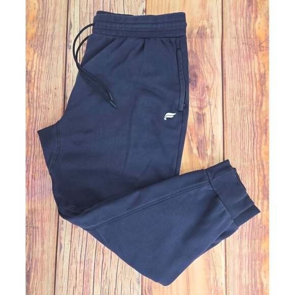 Fabletics XXL Navy Jogger Sweatpants Cotton Blend Elastic Waist Drawstring - Picture 3 of 7